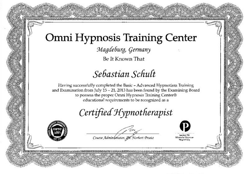 Zertifikat Omni Hypnose